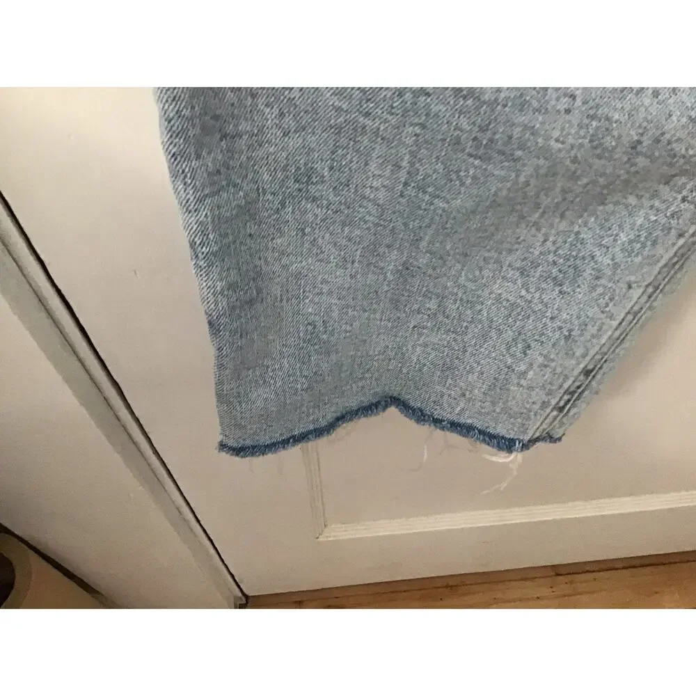Old Navy Extra High Rise Sky High Straight Light Wash Jean Button Fly  14